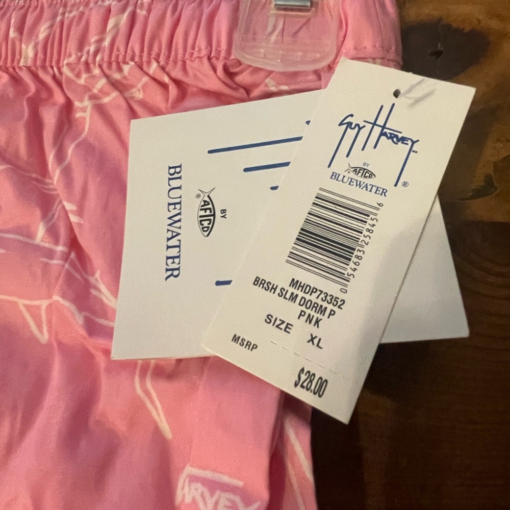 NWT XL Men’s Guy Harvey Bluewater Pink Pajama Pants